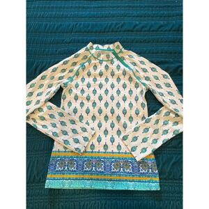 Cabana Life Kids Rash Guard Top Long Sleeve Print Size 14 UPF Sun Protection